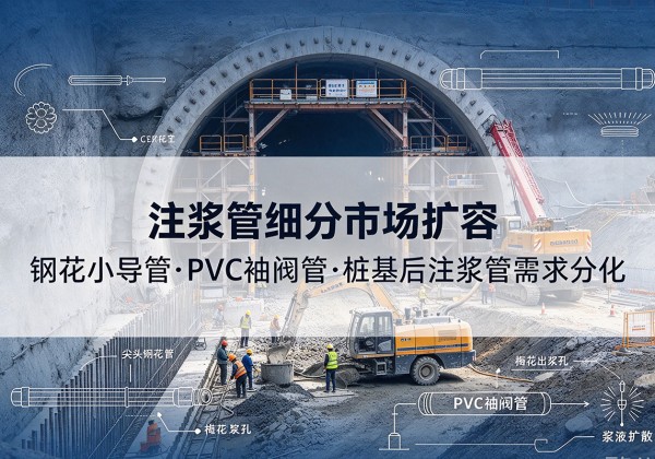 历下注浆管细分市场扩容，隧道钢花小导管、PVC 袖阀管、桩基后注浆管需求分化